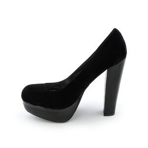 Alice + Olivia Black Platform Pump with High Block Heel